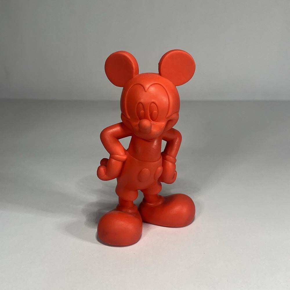 Disney Parks Mickey Mouse Red Rubber Figure Giant Eraser 4"